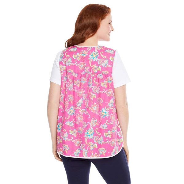 Pink Paisley Snap Front Apron PSW-9187