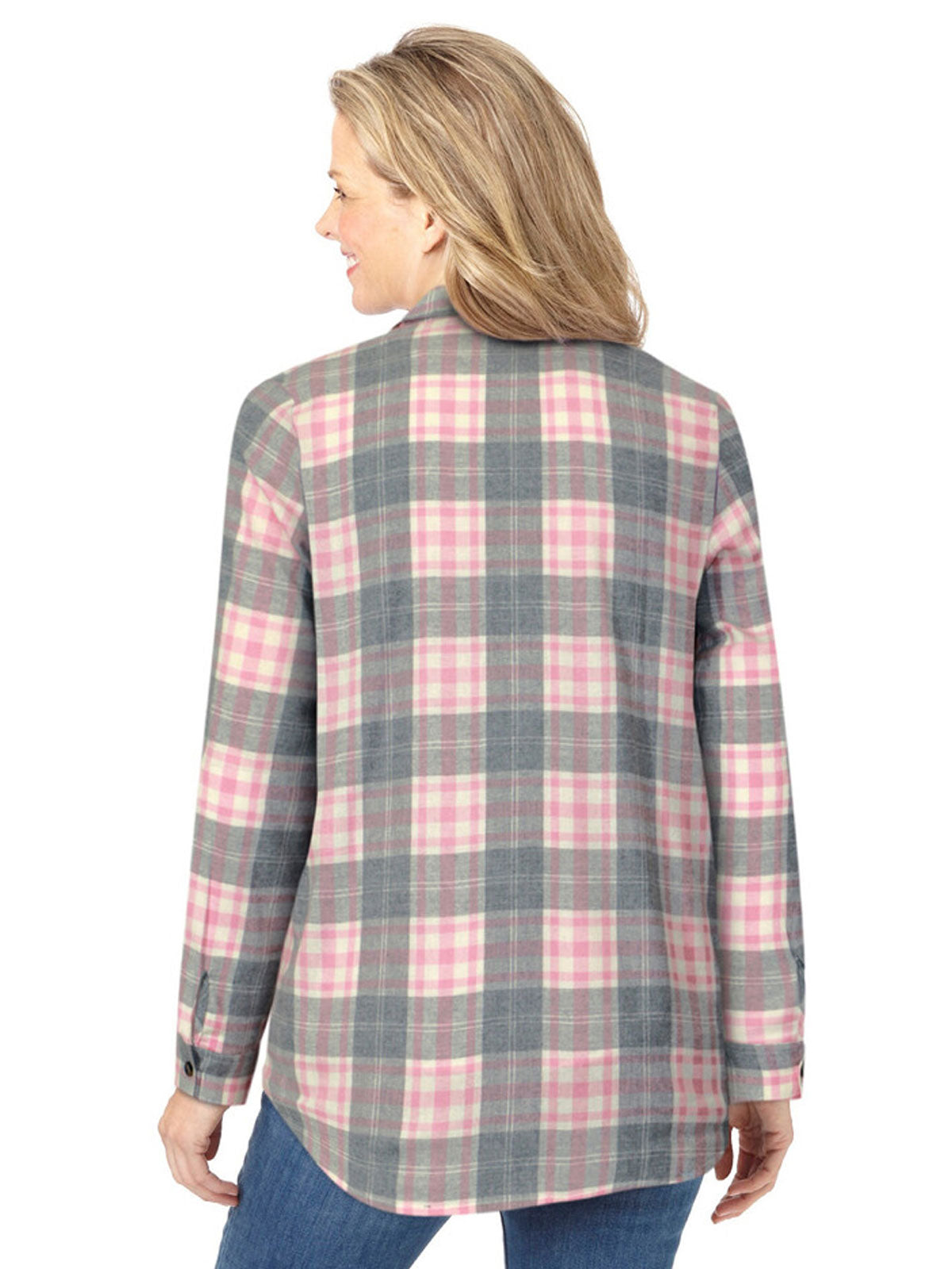 Pink Sorbet Plaid Classic Flannel Shirt PSW-9037