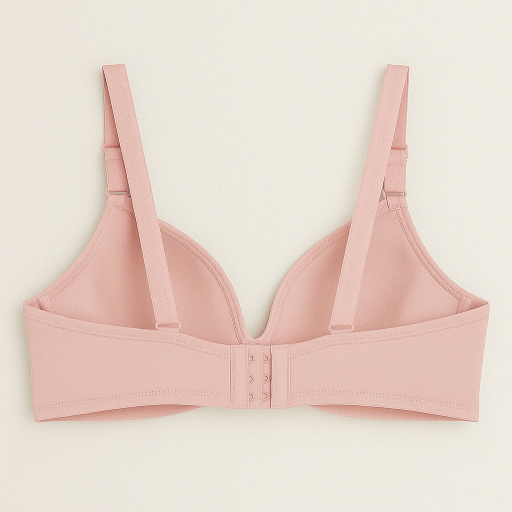 Pink Padded Plus Size Bra with Lace Detail PSW-9404