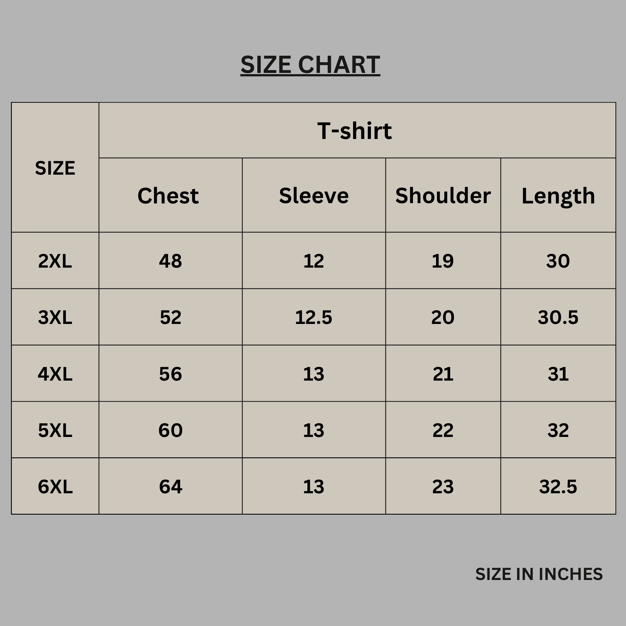 Size chart for Classic Beige Pique Cotton Polo Shirt with Contrast Collar PSM-11280