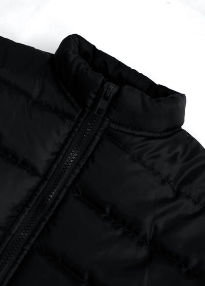 Black Plus Size Long Sleeve Puffer Jacket PSM-7686