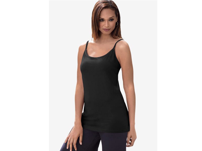 Plus Size Women Cami Top with Adjustable Straps PSW-6328