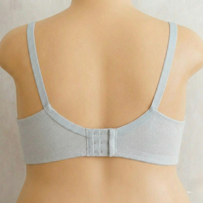 Plus Size Ice Gray Seam Stripe Wireless Bra PSW-10779