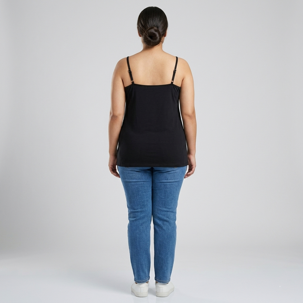Plus Size Women Cami Top with Adjustable Straps PSW-6328