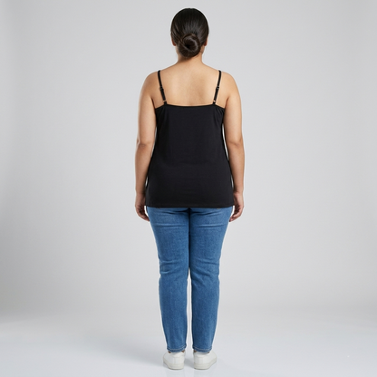 Plus Size Women Cami Top with Adjustable Straps PSW-6328