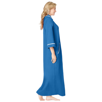 Pool Blue Long French Terry Robe PSW-10174