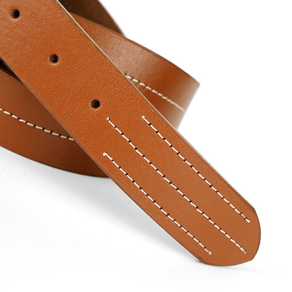 Premium Tan Leather Plus Size Belt PSM-8544