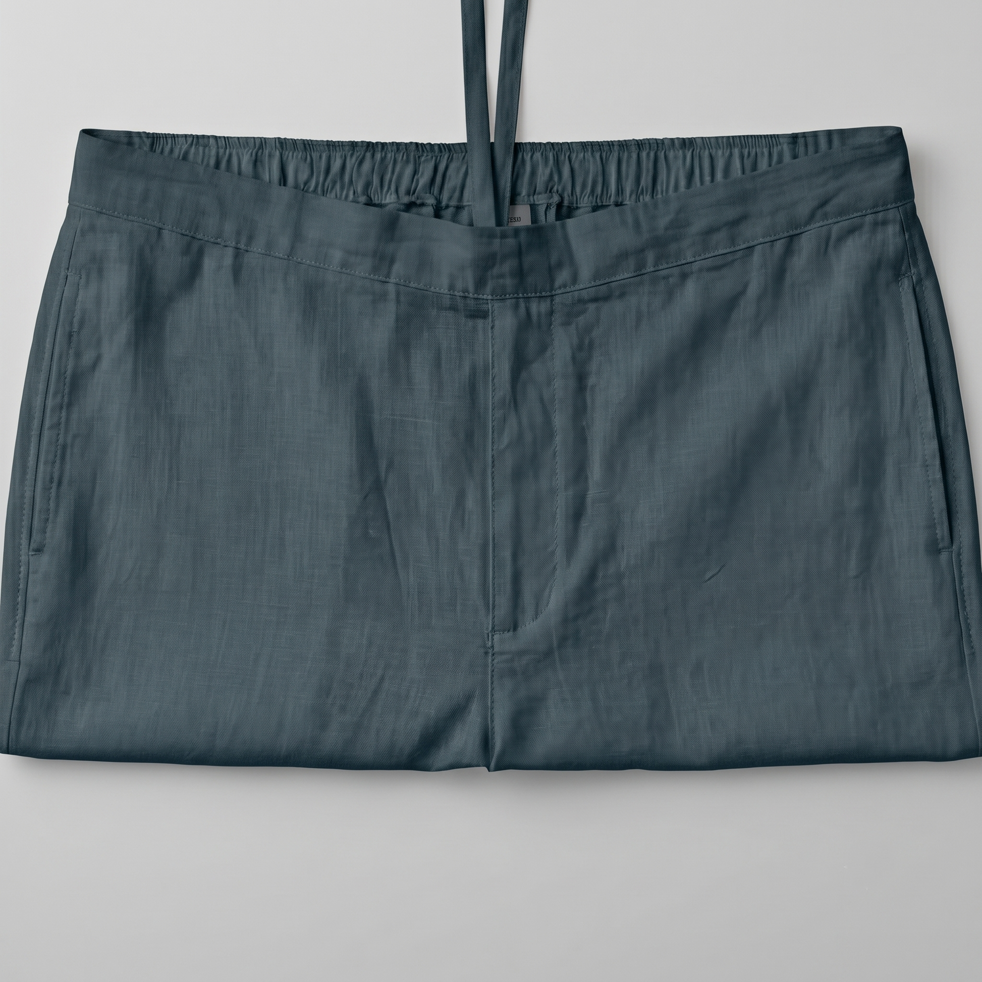 Premium Navy Blue Irish Linen Co-Ord Set for men featuring a short-sleeve button-down shirt and matching straight-fit trousers crafted from breathable Irish linen fabric.