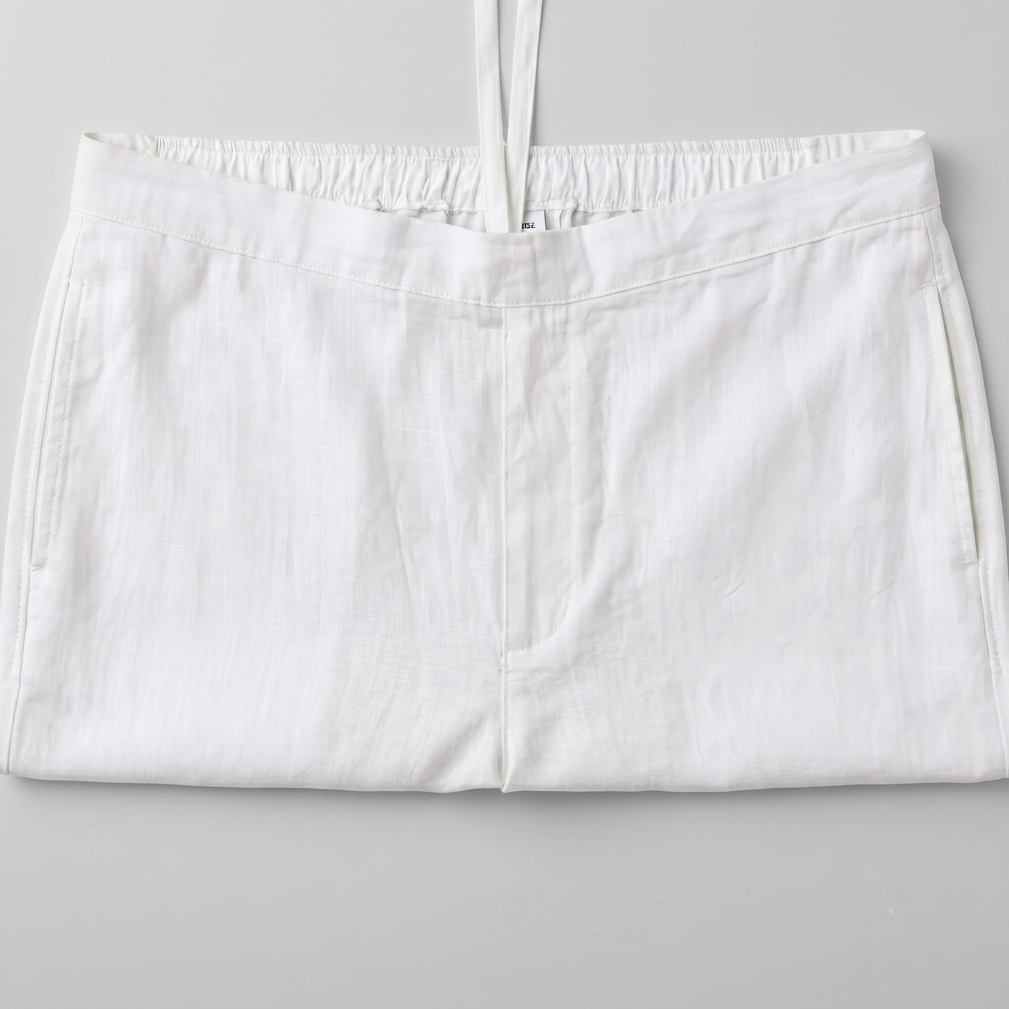 Premium White Irish Linen Co-Ord Set for men featuring a short-sleeve button-down shirt and matching straight-fit trousers in breathable Irish linen fabric.