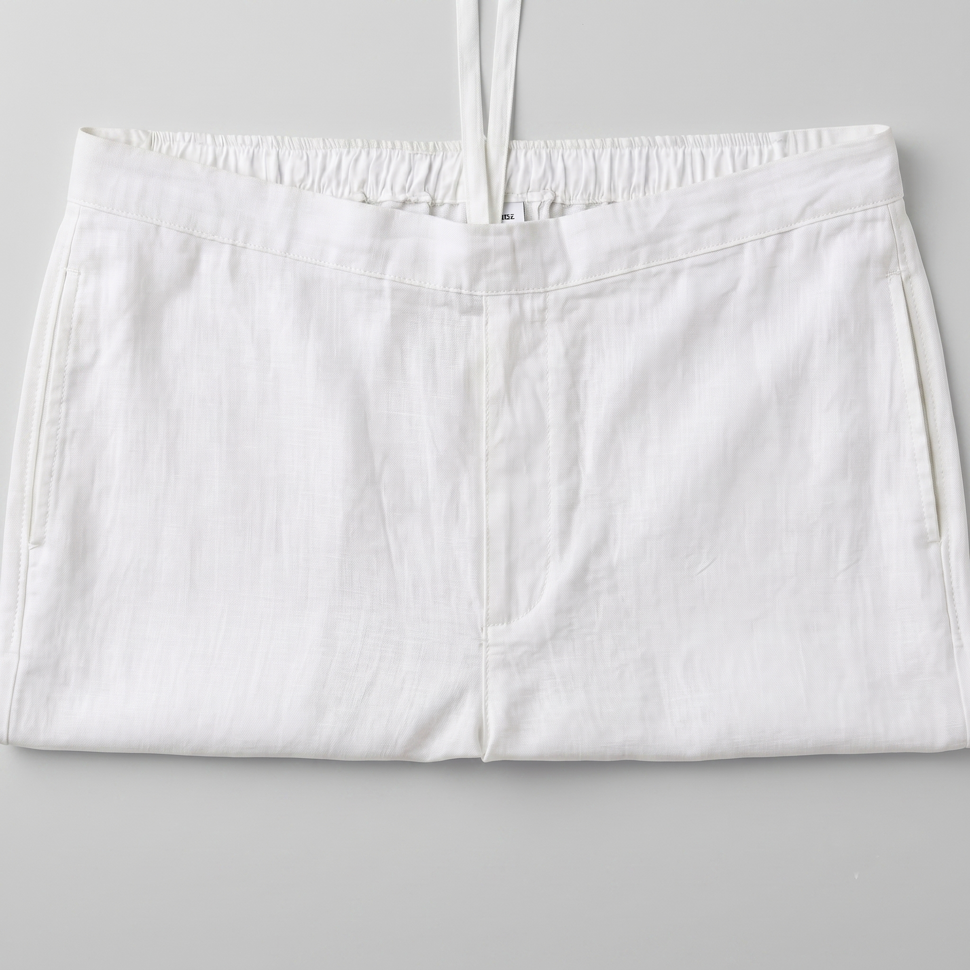 Premium White Irish Linen Co-Ord Set for men featuring a short-sleeve button-down shirt and matching straight-fit trousers in breathable Irish linen fabric.