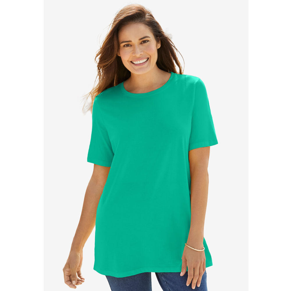 Pretty Jade Perfect Short-Sleeve Crewneck Tee PSW-7887