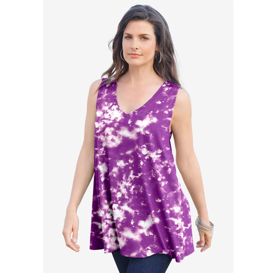 Purple Acid Tie Dye Swing Ultimate Tunic Tank PSW-7966