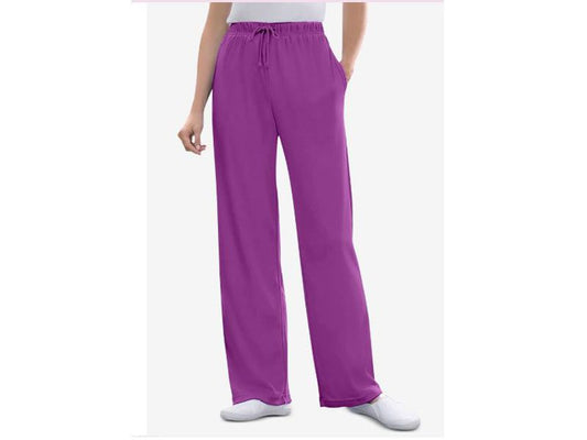 Purple Magenta Sport Knit Straight Leg Pant PSW-4620