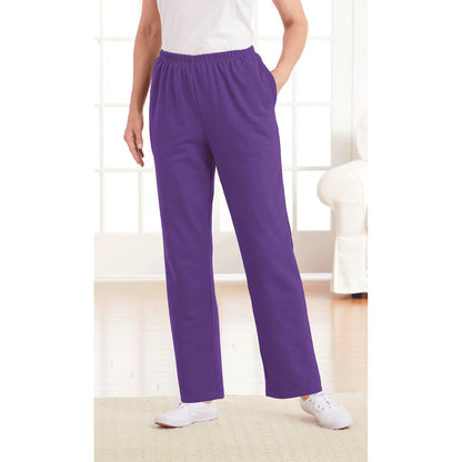 Purple Plus Size Women Casual Fleece Pants PSW-8756