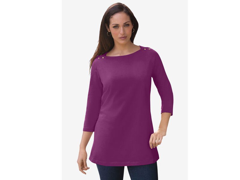 Purple Tulip Boatneck Tunic PSW-7328