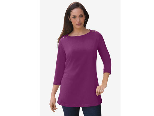 Purple Tulip Boatneck Tunic PSW-7328