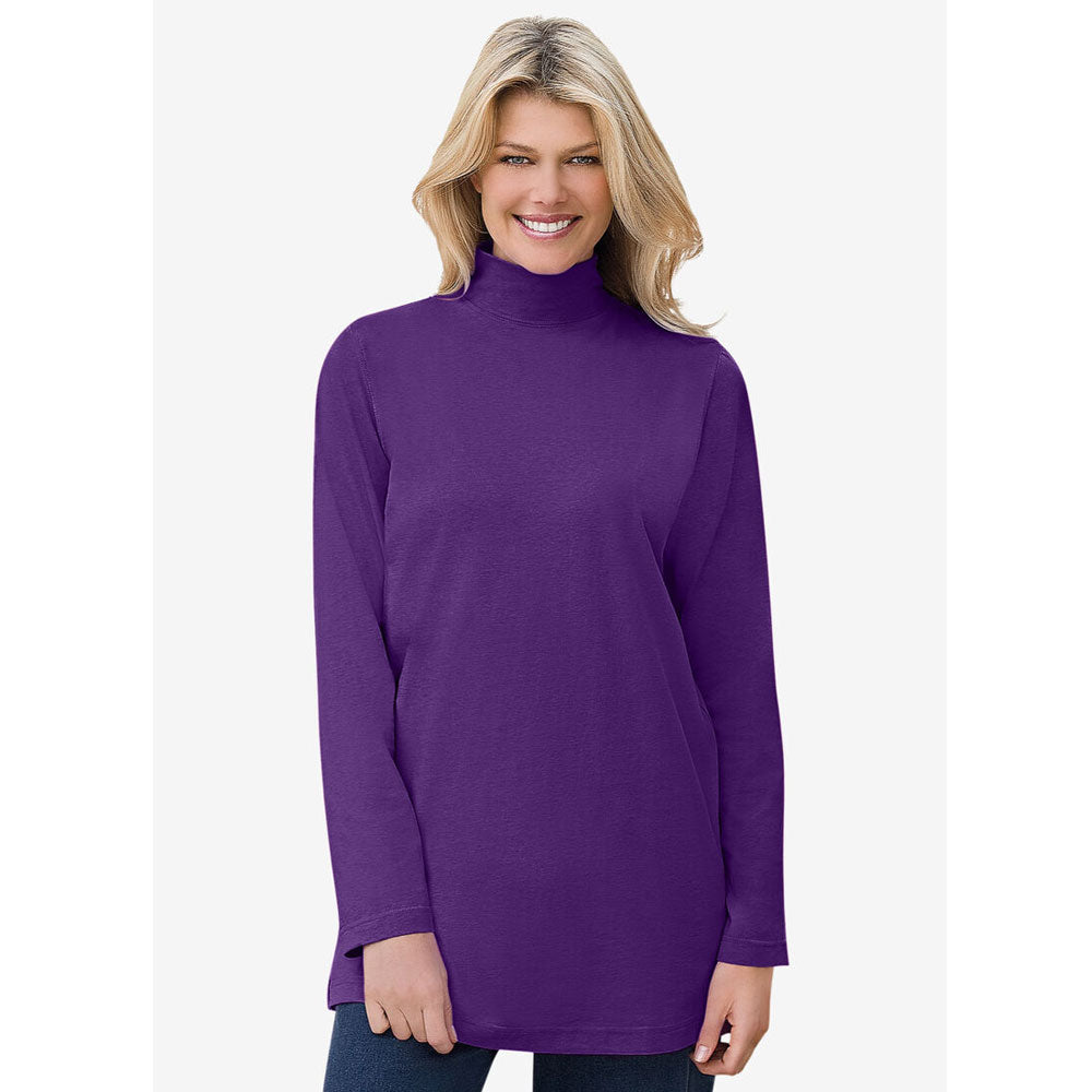 Radiant Purple Perfect Mockneck Tee PSW-8060