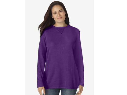 Radiant Purple Plus Size Women Thermal Shirt PSW-5123