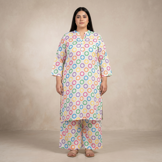 Rainbow Rings Printed Co-ord Set PSW-11117
