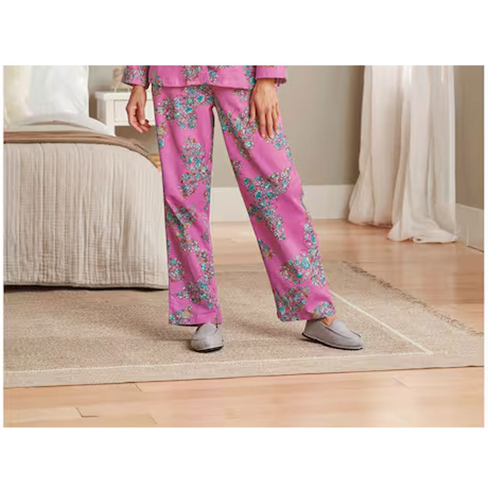 Random Color Graphic Plus Size Flannel Pajama PSW-8216