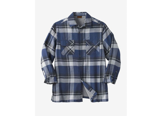 Random Plaid Color Flannel Big Size Quilted Shirt Jacket PSM-6296