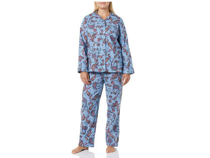 Random Color Plussize Women Flannel Pajama Set PSW-6858