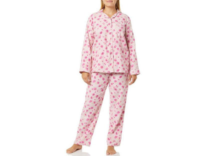 Random Color Plussize Women Flannel Pajama Set PSW-6858