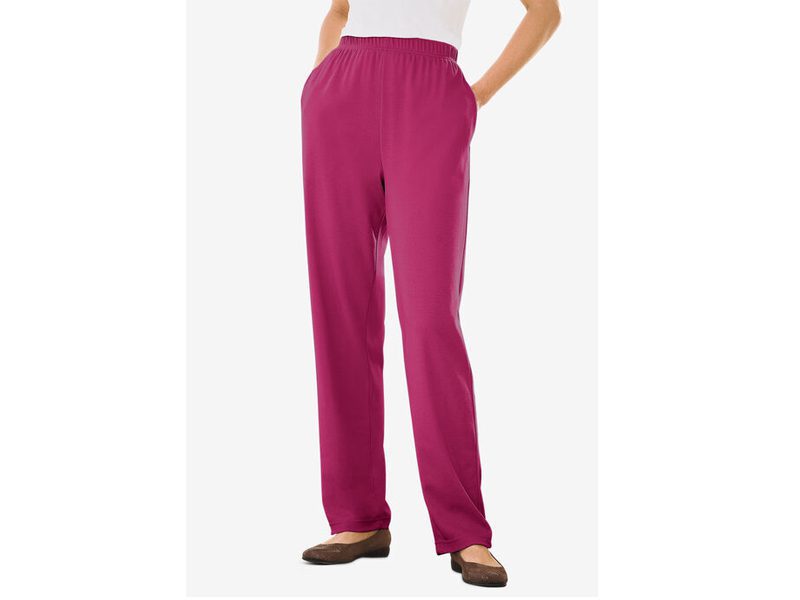 Raspberry Knit Straight Leg Pant PSW-6299