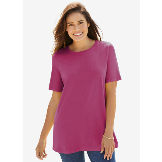 Raspberry Perfect Short-Sleeve Crewneck Tee PSW-7891