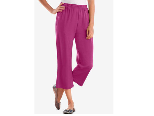 Raspberry Plus Size Women Knit Capri PSW-6556