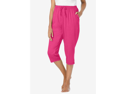 Raspberry Sorbet Knit Sleep Capri PSW-7431