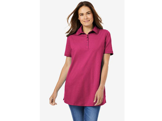 Raspberry Sorbet Short Sleeve Polo T-Shirt PSW-7238