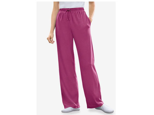 Raspberry Sport Knit Straight Leg Pant PSW-6076