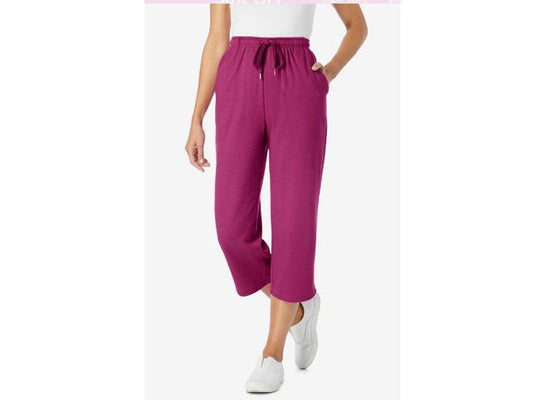 Raspberry Sport Knit Capri Pant PSW-4634