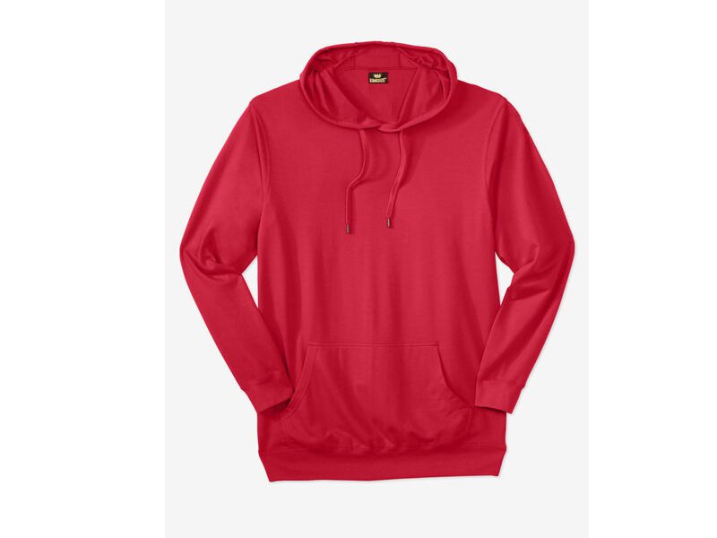 Red Big Size Lightweight Terry Hoodie PSM-6370