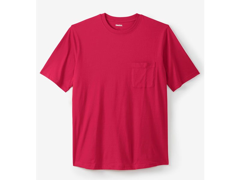 Red Big & Tall Pocket Crewneck T-Shirt PSM-3962