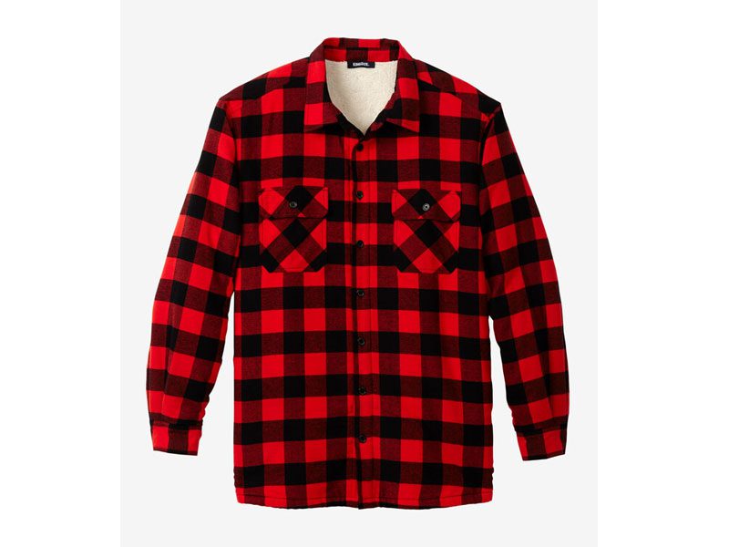 Red Buffalo Check Plaid Flannel Sherpa Lined Shirt PSM-7596