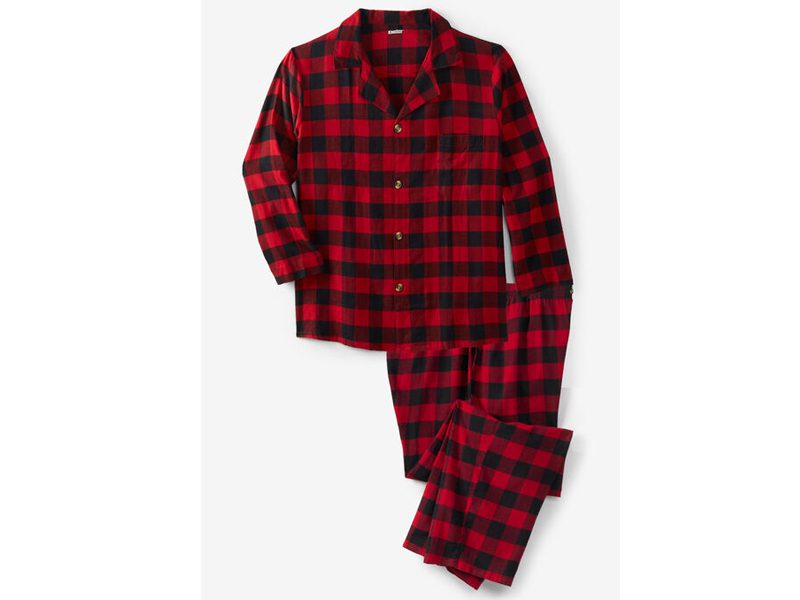 Red Buffalo Plaid Flannel Pajama Set PSM-6407