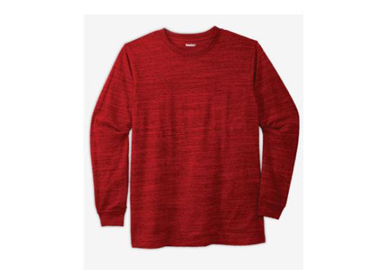 Red Marl Big & Tall Pocket Long Sleeve T-Shirt PSM-4400