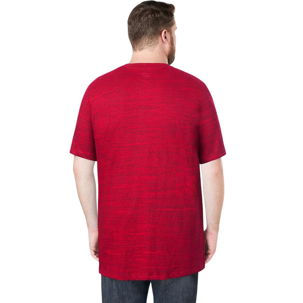 Plus-size Shrink-Less™ crewneck t-shirt with a relaxed fit, taped neck seams, and durable cotton fabric that won’t shrink in the dryer.