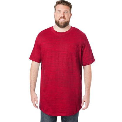Plus-size Shrink-Less™ crewneck t-shirt with a relaxed fit, taped neck seams, and durable cotton fabric that won’t shrink in the dryer.