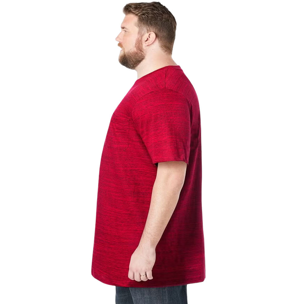 Plus-size Shrink-Less™ crewneck t-shirt with a relaxed fit, taped neck seams, and durable cotton fabric that won’t shrink in the dryer.