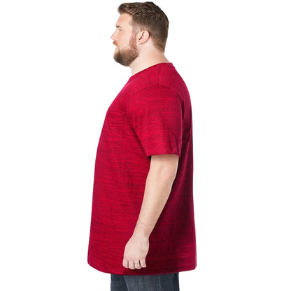 Plus-size Shrink-Less™ crewneck t-shirt with a relaxed fit, taped neck seams, and durable cotton fabric that won’t shrink in the dryer.