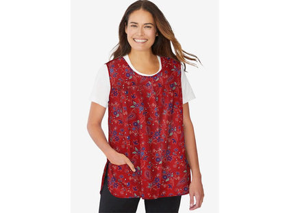 Red Paisley Snap Front Apron PSW-6752