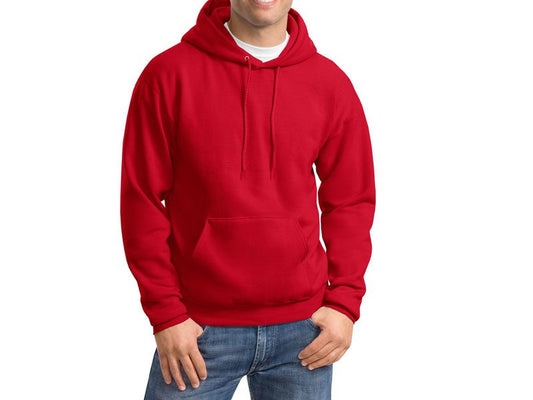 Red Fleece Big Size PullOver Hoodie PSM-1136