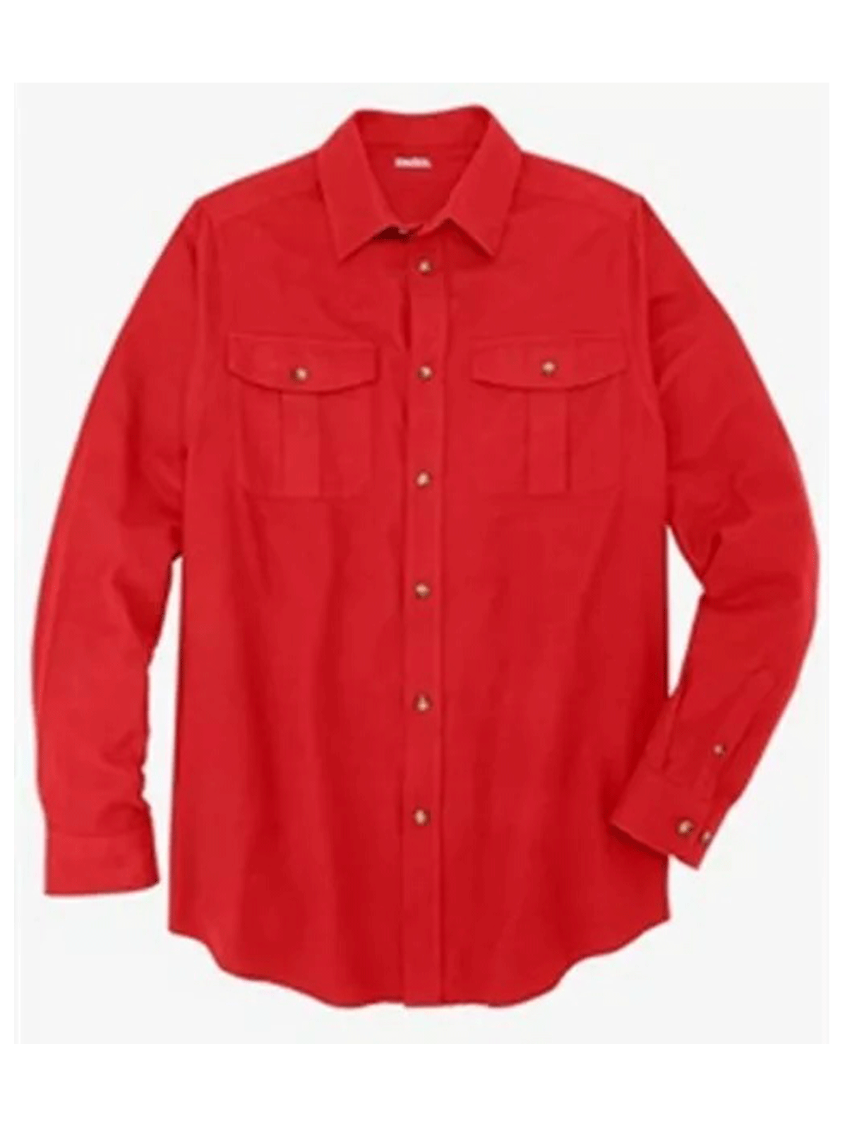 Red Solid Double-Brushed Flannel Shirt PSM-9069