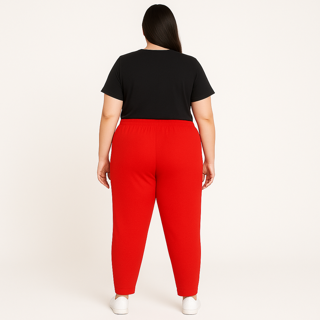 Red Plus Size Performance Activewear Legging PSW-9928