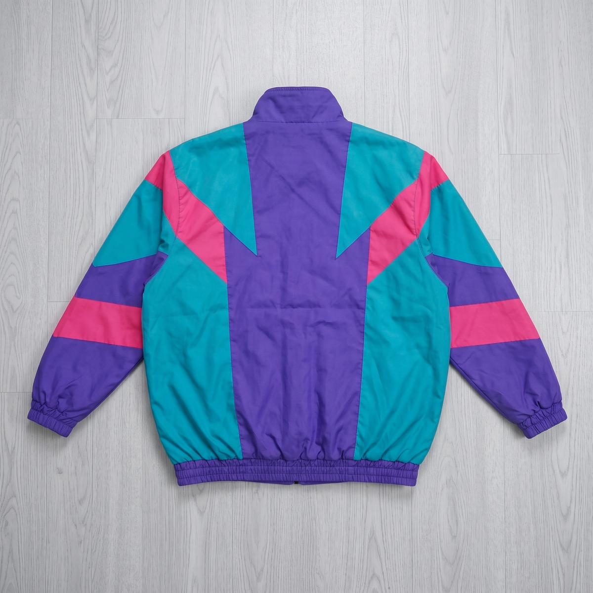 Retro 80s Color Block Windbreaker Unisex Jacket PSM-11713