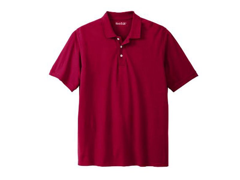 Rich Burgundy Big & Tall Size Pique Polo Shirt PSM-4718