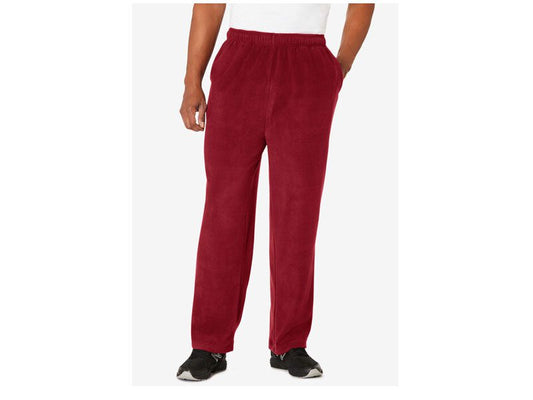 Rich Burgundy Fleece Big Size Open Bottom Trouser PSM-5673